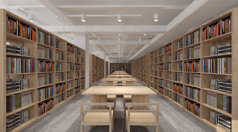 湖北大學圖書館五樓藝術文獻中心改造 報刊閱覽空間的現代設計探索